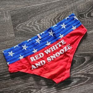 PINK Victoria's Secret "Red White And Snooze" Panty